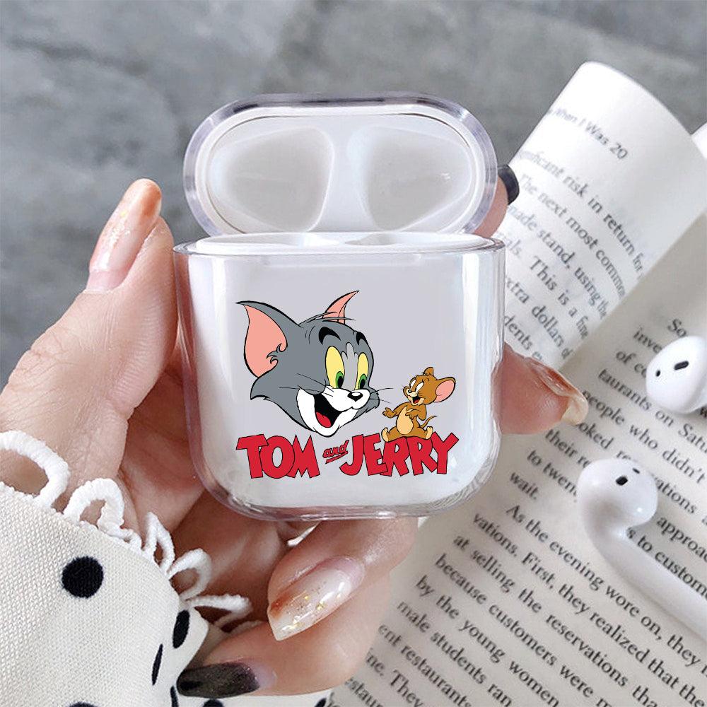 Tom Jerry Cartoon Protective Clear Case Cover For Apple Airpods-Xtracase