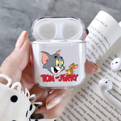 Tom Jerry Cartoon Protective Clear Case Cover For Apple Airpods-Xtracase