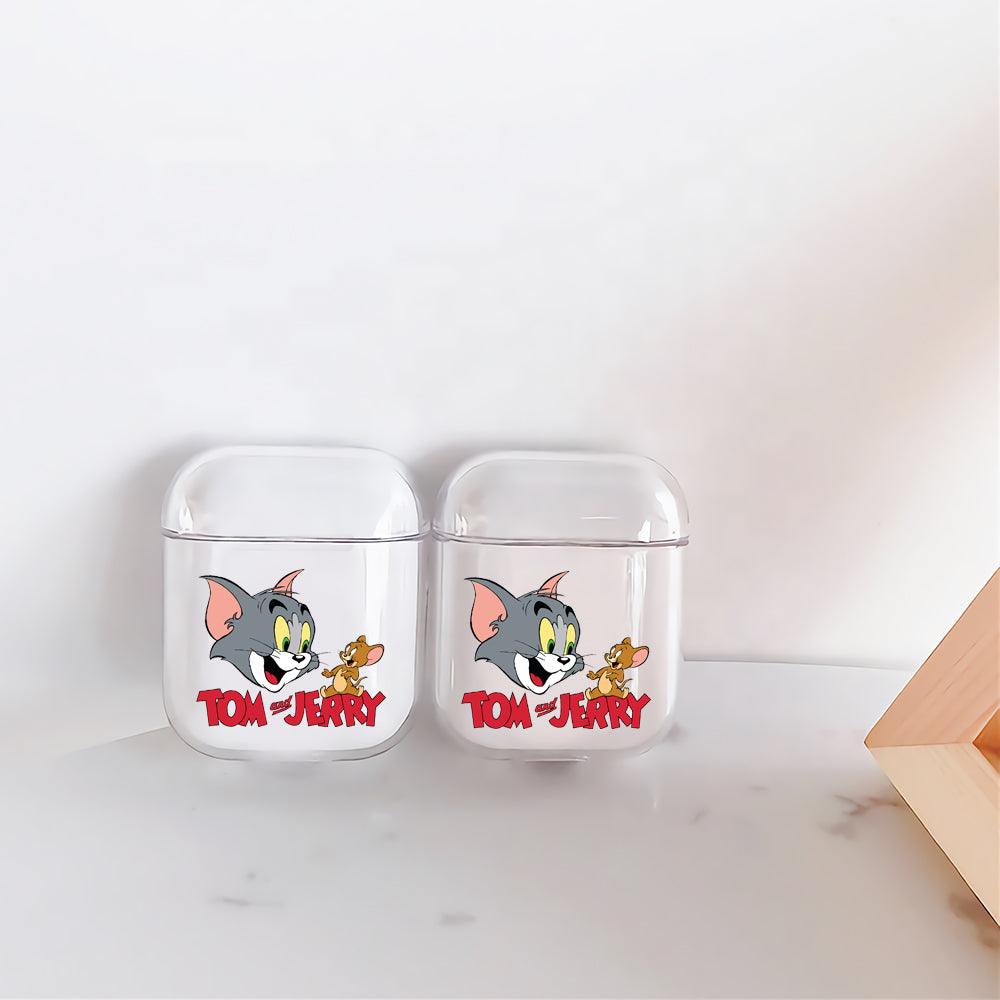 Tom Jerry Cartoon Protective Clear Case Cover For Apple Airpods-Xtracase