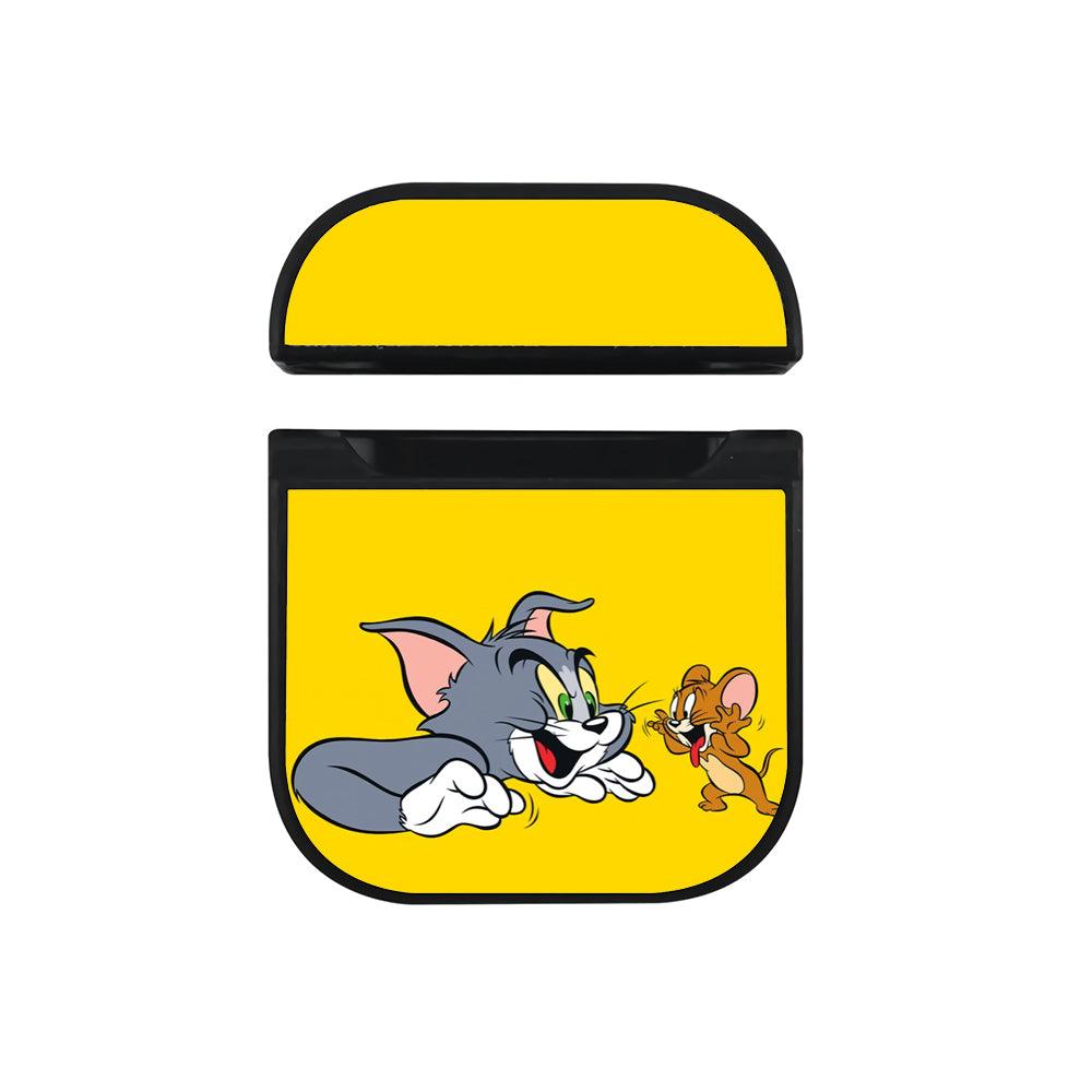Tom and Jerry Yellow Background Hard Plastic Case Cover For Apple Airpods-Xtracase