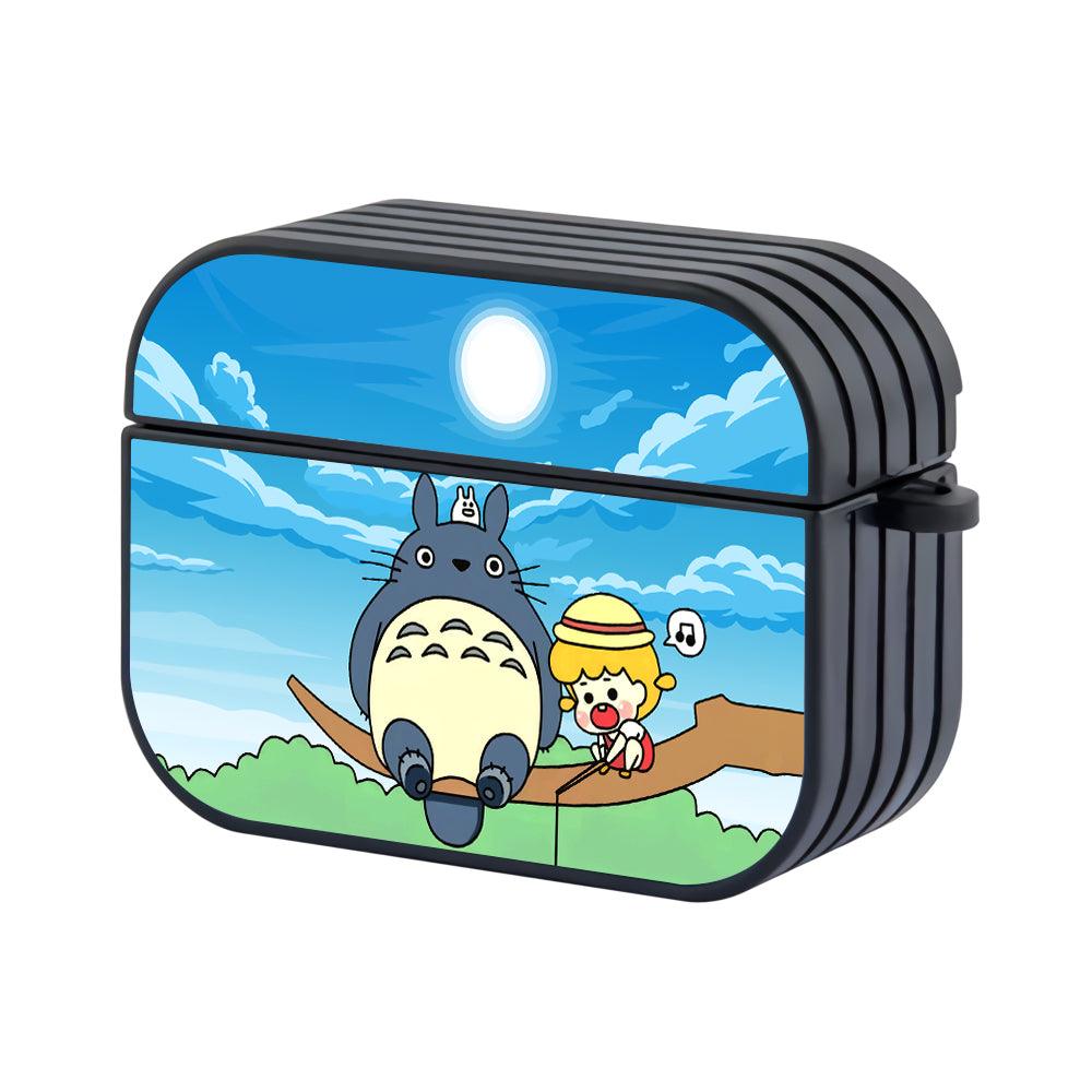 Totoro Fishing from the Top Hard Plastic Case Cover For Apple Airpods Pro 2-Xtracase