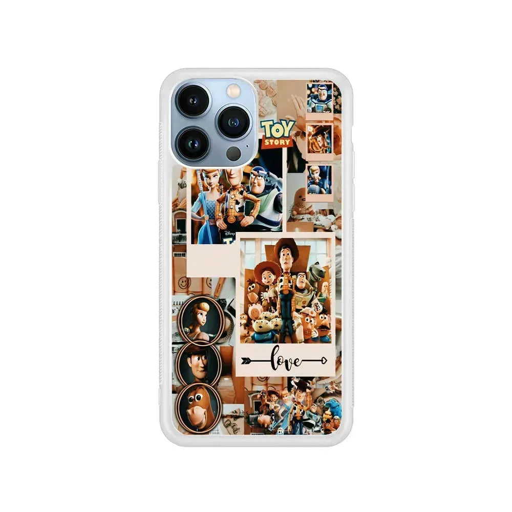 Toy Story Aesthetic Photo iPhone 15 Pro Max Case-Rubber / White (2D Case)-Xtracase