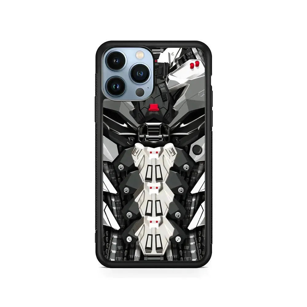 Transformers Armored Skin iPhone 15 Pro Max Case-Rubber / Black (2D Case)-Xtracase