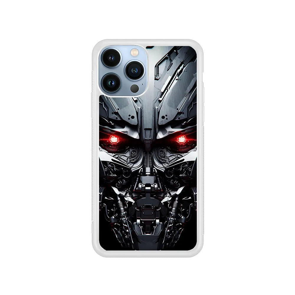 Transformers Optimus Prime Face iPhone 13 Pro Case-Rubber / White (2D Case)-Xtracase
