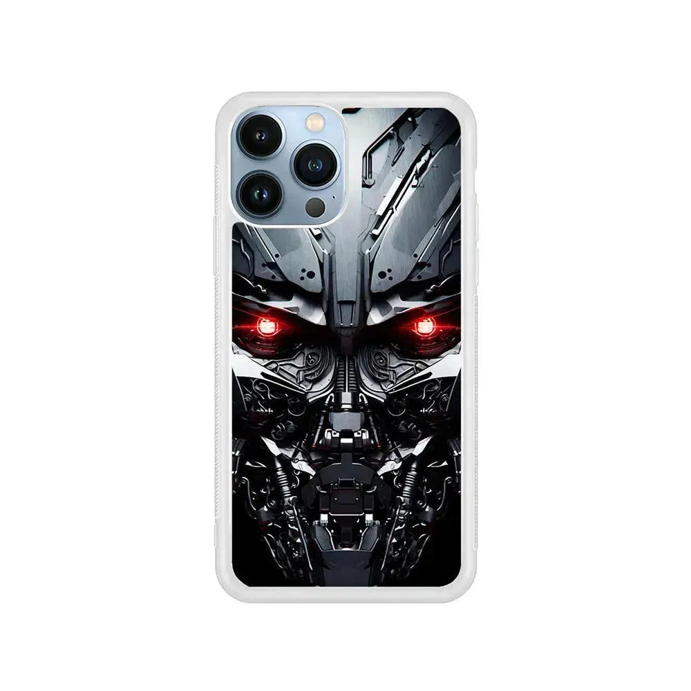 Transformers Optimus Prime Face iPhone 15 Pro Max Case-Rubber / White (2D Case)-Xtracase