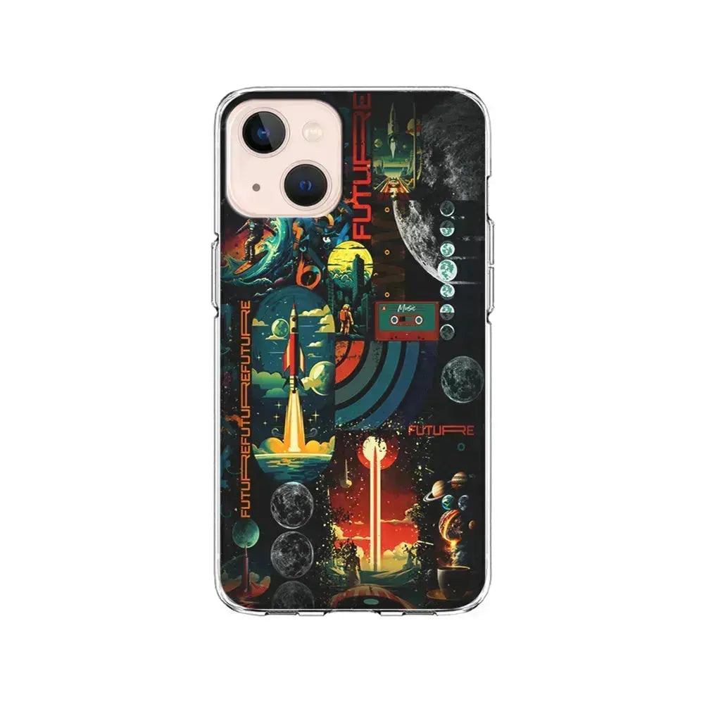 Travel Future Worlds Space iPhone 13 Mini Case-Clear Soft Case-Xtracase