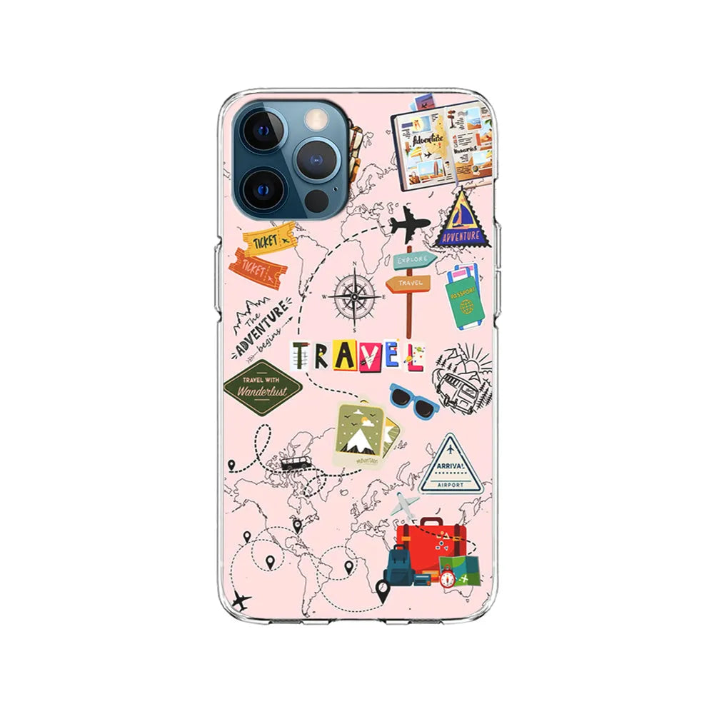Travel and Adventure Tourism iPhone 13 Pro Max Case-Clear Soft Case-Xtracase