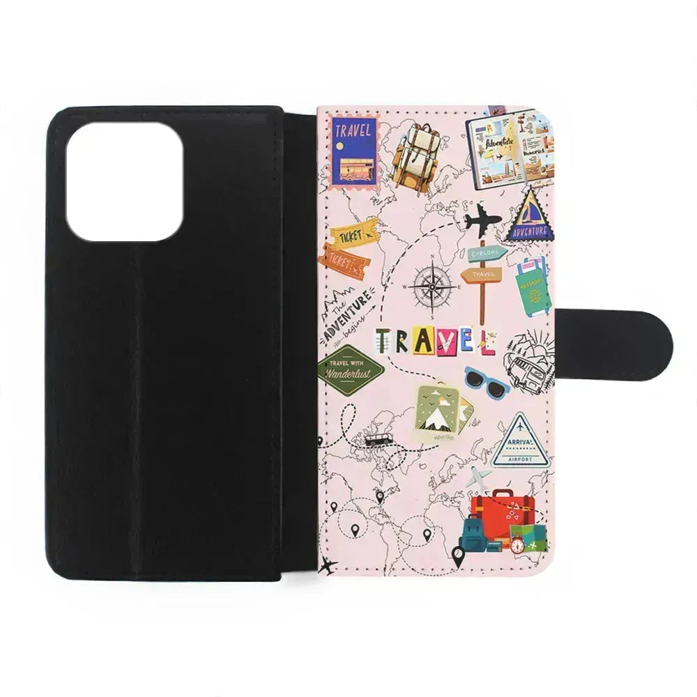 Travel and Adventure Tourism iPhone 13 Mini Case-Flip Wallet Case-Xtracase