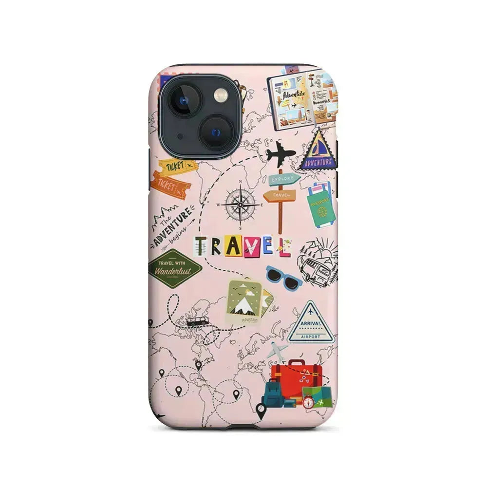 Travel and Adventure Tourism iPhone 13 Mini Case-2 in 1 Tough Case-Xtracase
