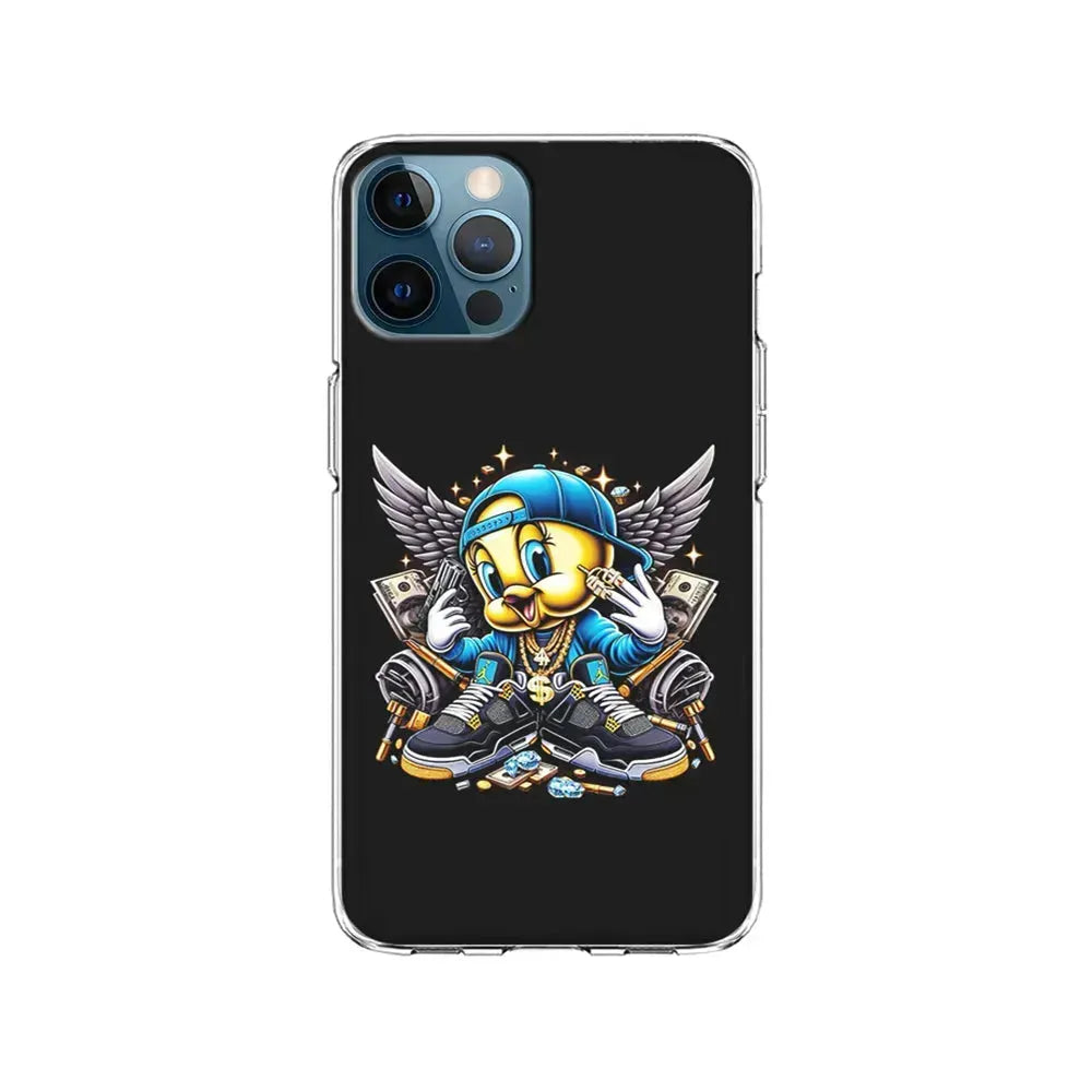 Tweety Bird Rich iPhone 15 Pro Max Case-Clear Soft Case-Xtracase