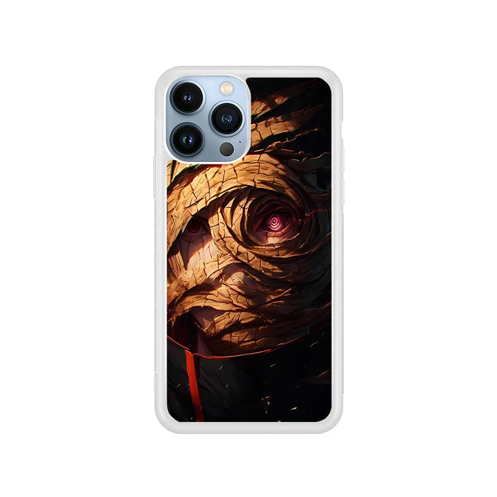Uchiha Obito Naruto Anime iPhone 13 Pro Case-Rubber / White (2D Case)-Xtracase