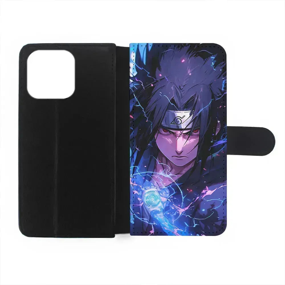 Uchiha Sasuke Serious mode iPhone 13 Mini Case-Flip Wallet Case-Xtracase