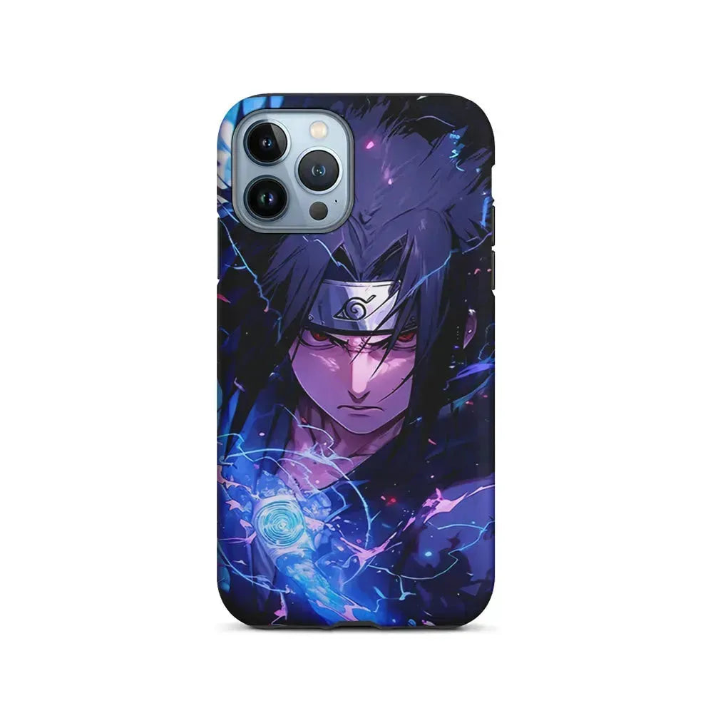 Uchiha Sasuke Serious mode iPhone 15 Pro Max Case-2 in 1 Tough Case-Xtracase