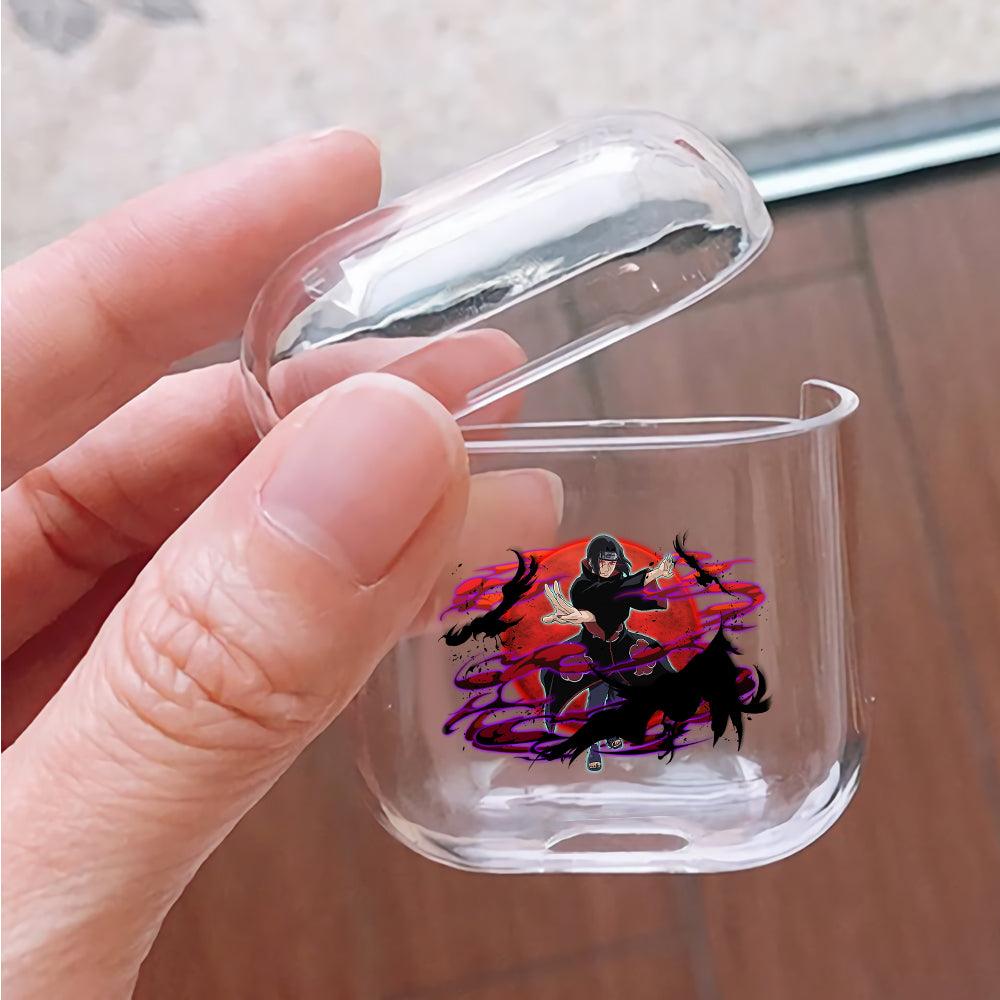 Uchiha Itachi Crow Jutsu Protective Clear Case Cover For Apple Airpods-Xtracase