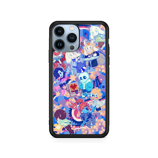 Undertale Games iPhone 13 Pro Max Case-Rubber / Black (2D Case)-Xtracase