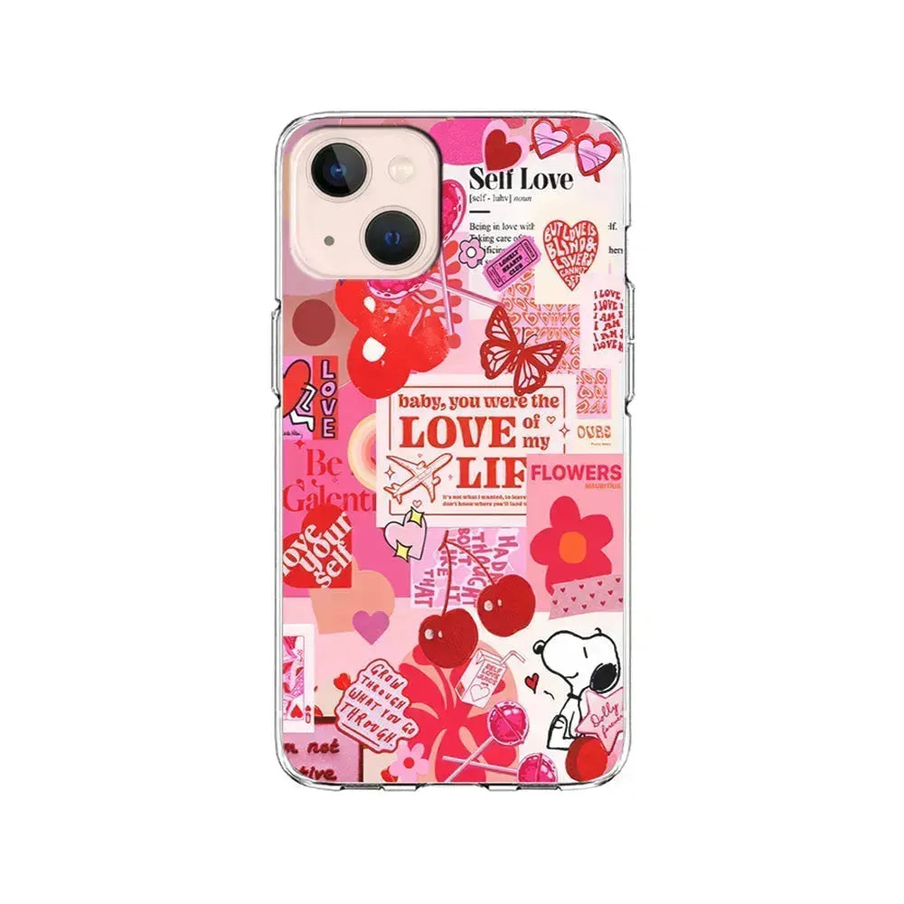 Valentine’s Day Aesthetic iPhone 13 Mini Case-Clear Soft Case-Xtracase