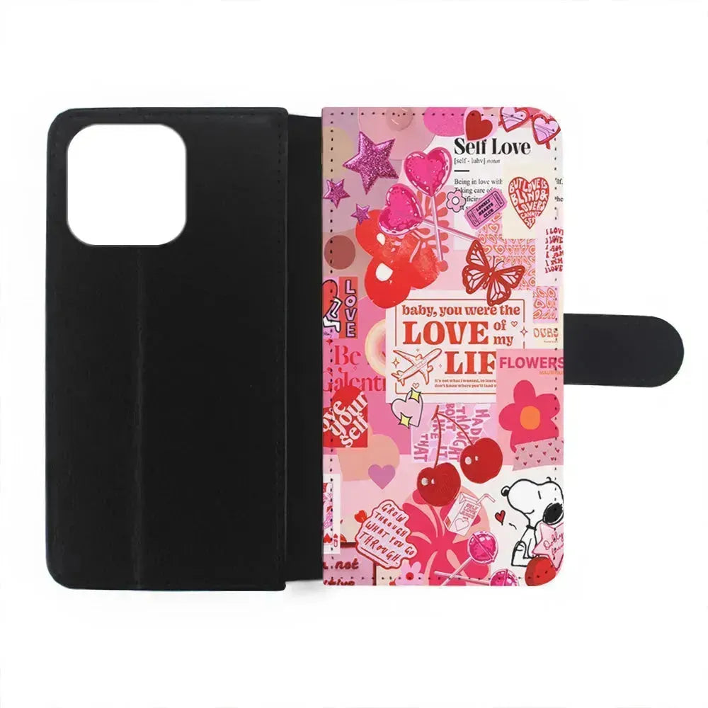 Valentine’s Day Aesthetic iPhone 13 Mini Case-Flip Wallet Case-Xtracase
