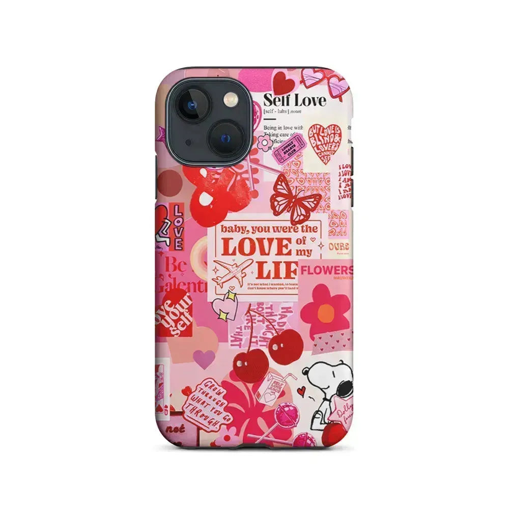 Valentine’s Day Aesthetic iPhone 13 Mini Case-2 in 1 Tough Case-Xtracase