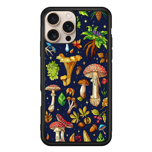 Various Mushrooms Autumn iPhone 16 Pro Max Case - iPhone 16 Pro Max