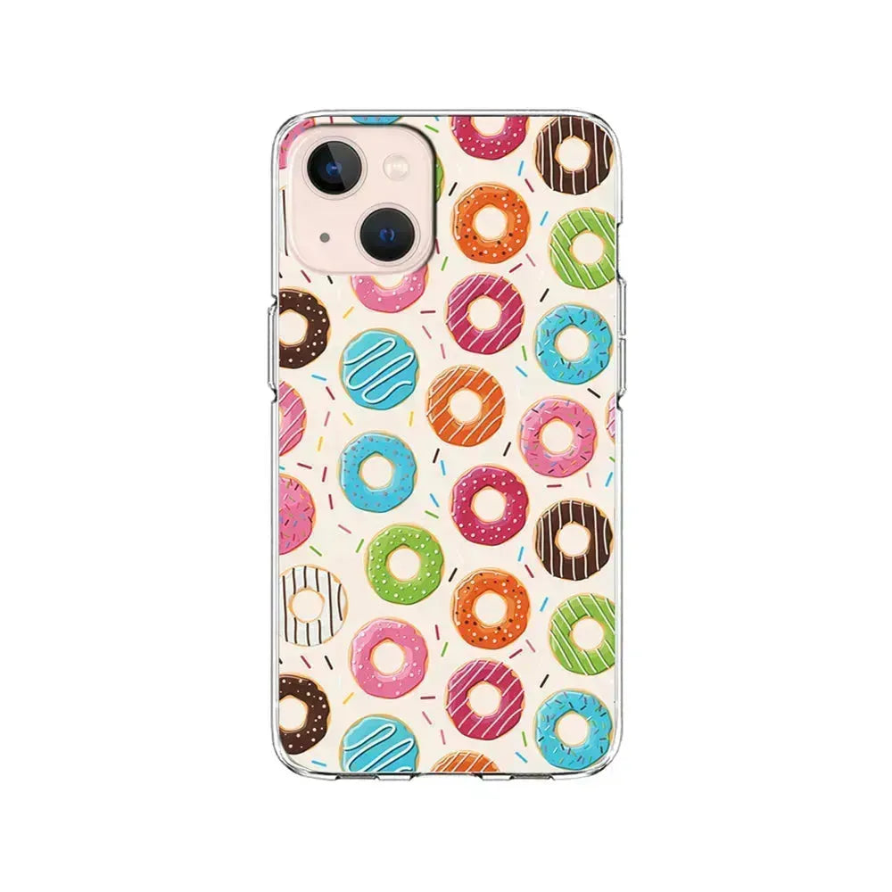 Various Sweet Cute Donuts iPhone 13 Mini Case-Clear Soft Case-Xtracase