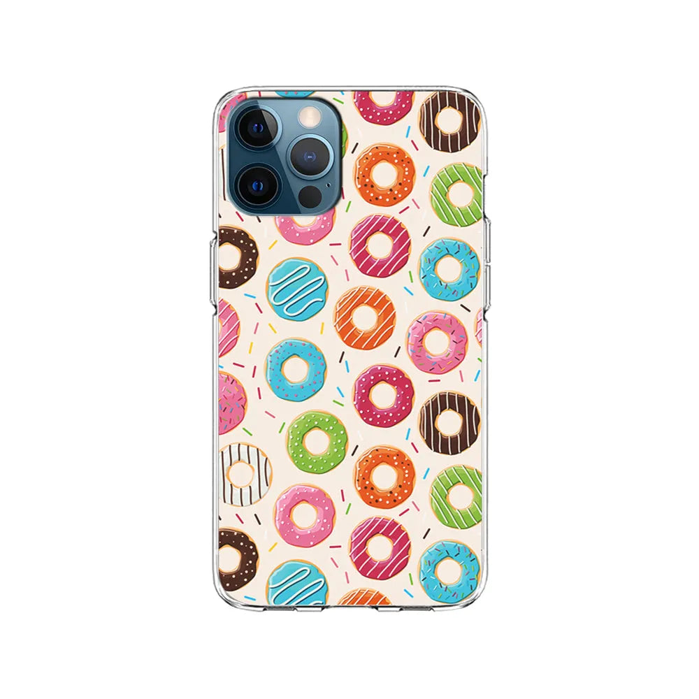 Various Sweet Cute Donuts iPhone 13 Pro Case-Clear Soft Case-Xtracase