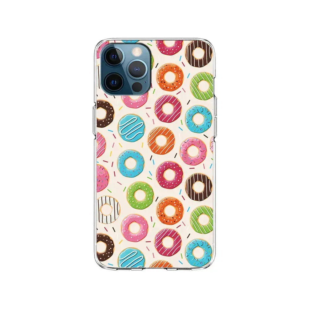 Various Sweet Cute Donuts iPhone 15 Pro Max Case-Clear Soft Case-Xtracase