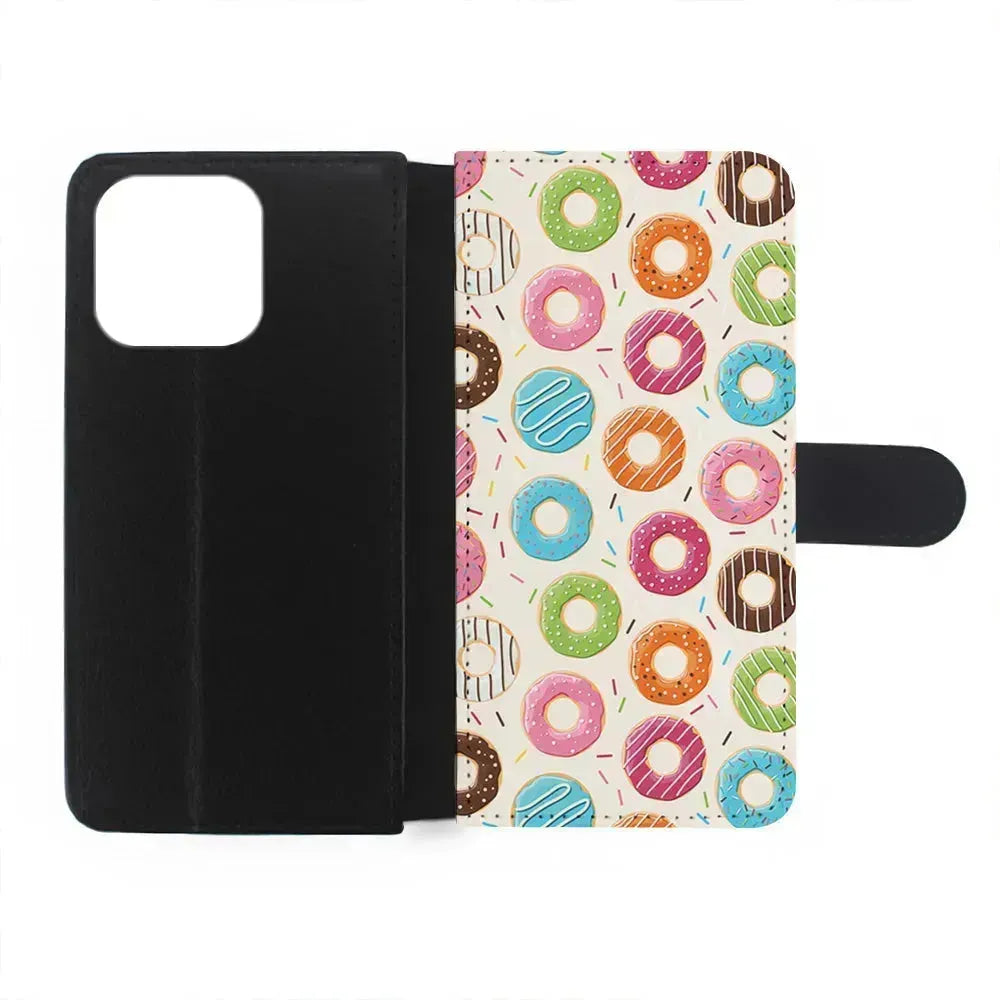Various Sweet Cute Donuts iPhone 13 Mini Case-Flip Wallet Case-Xtracase