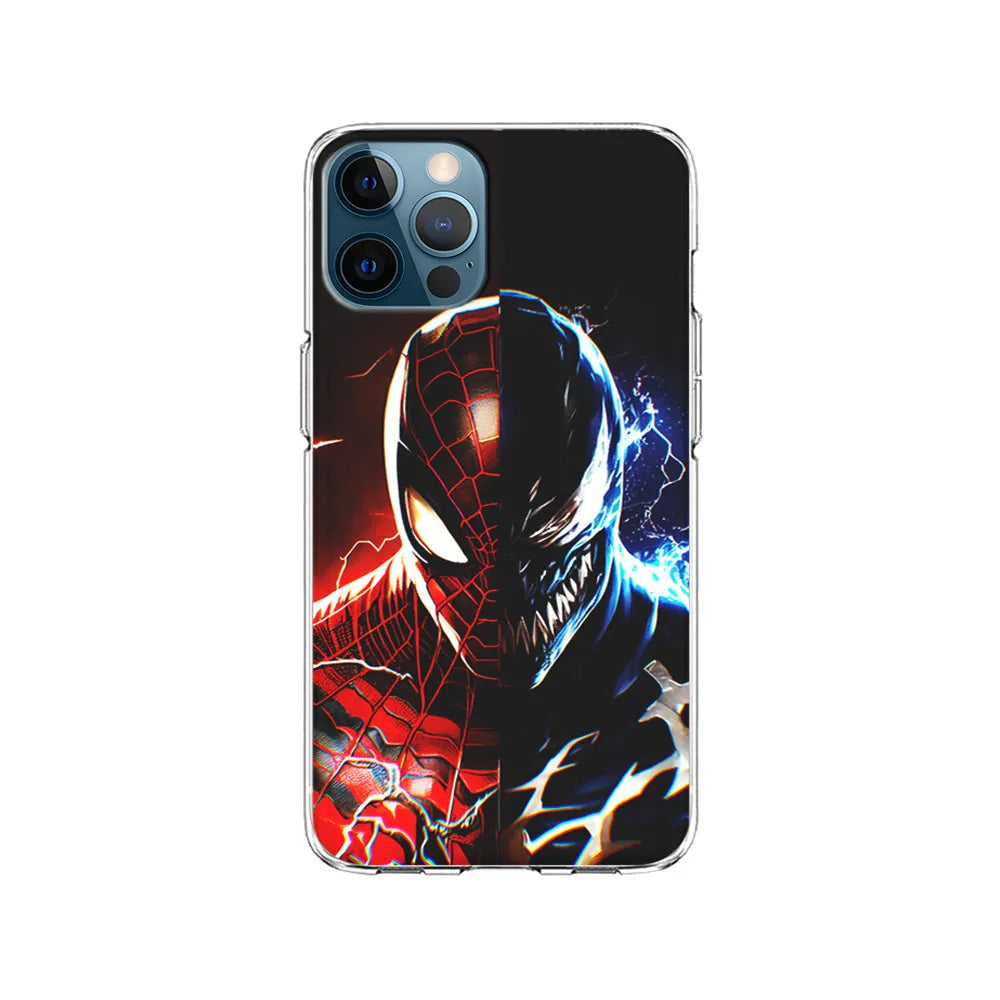 Venom X Spiderman Character iPhone 13 Pro Max Case-Clear Soft Case-Xtracase