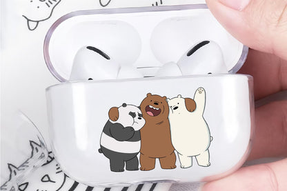 We Bare Bears Best Friends Apple Airpod Pro 2 Clear Case-Xtracase