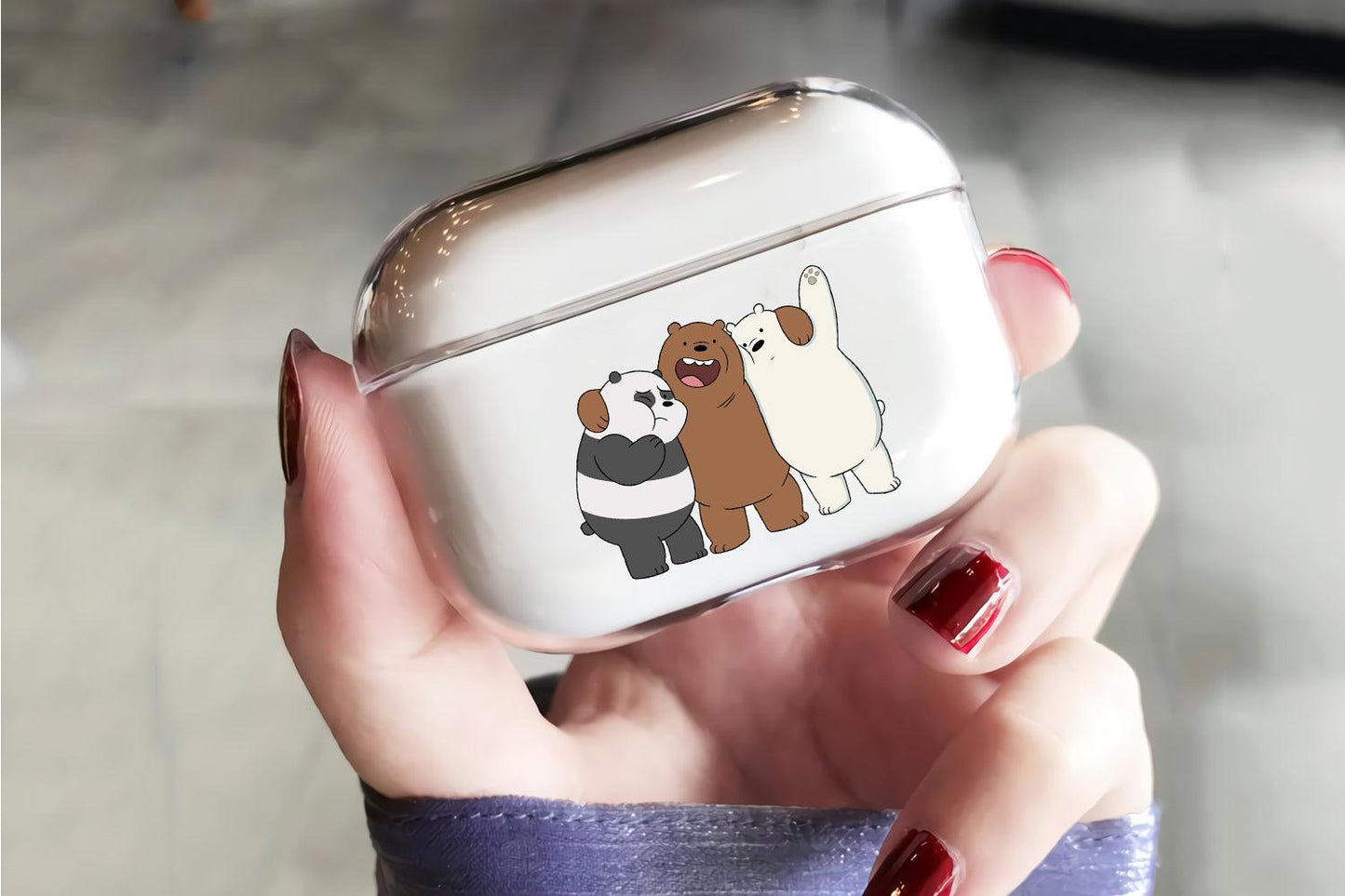 We Bare Bears Best Friends Protective Clear Case Cover For Apple Airpod Pro 3-Xtracase