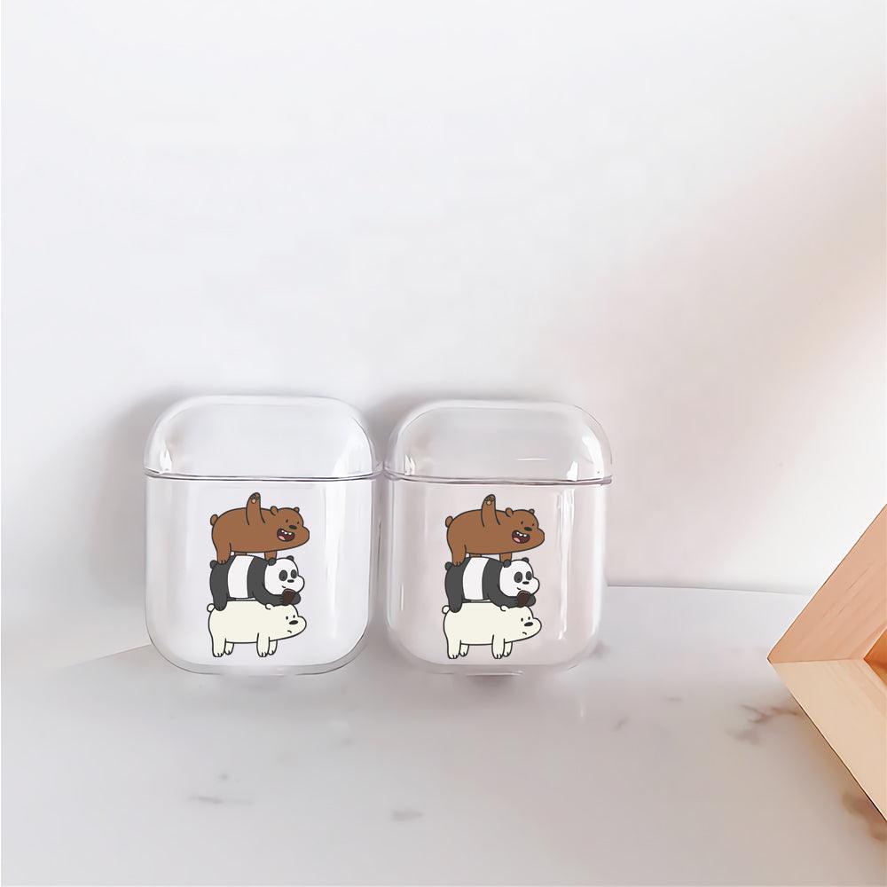 We Bare Bear Protective Clear Case Cover For Apple Airpods-Xtracase