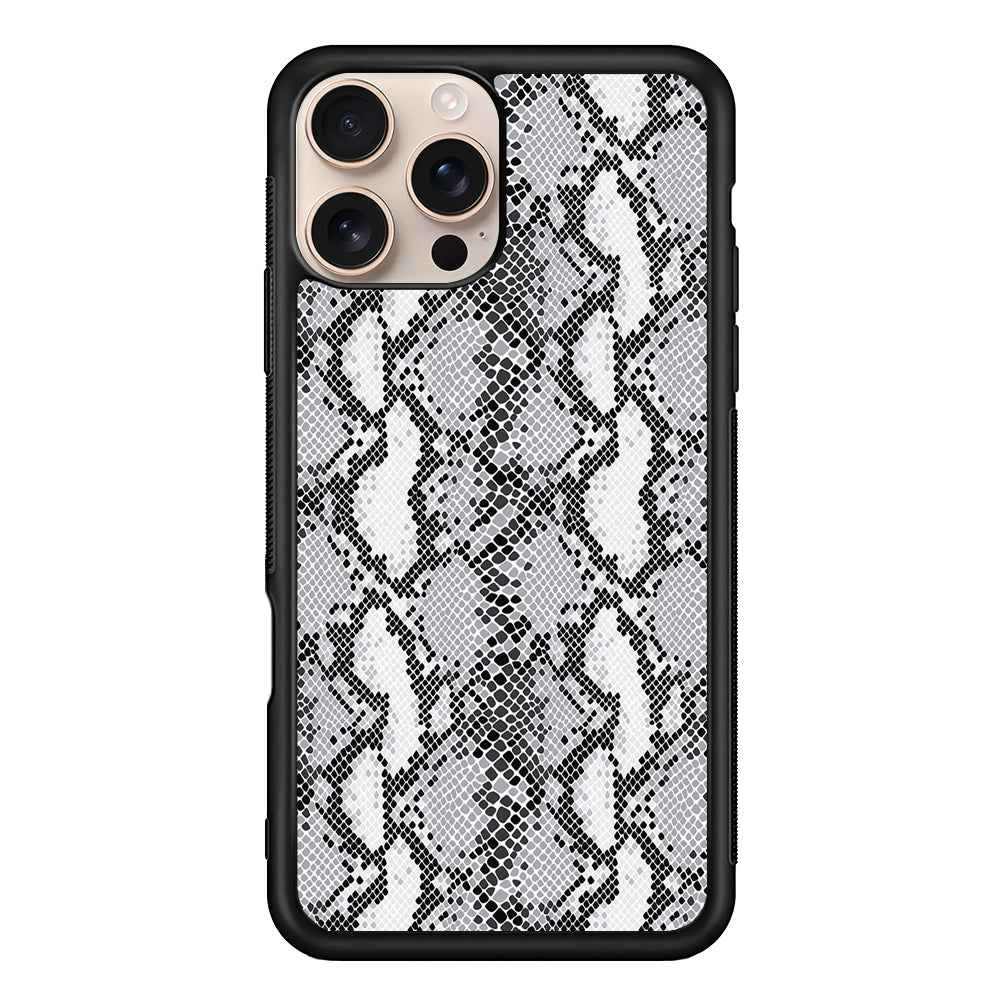 White Snake Skin Pattern iPhone 16 Pro Case - iPhone 16 Pro