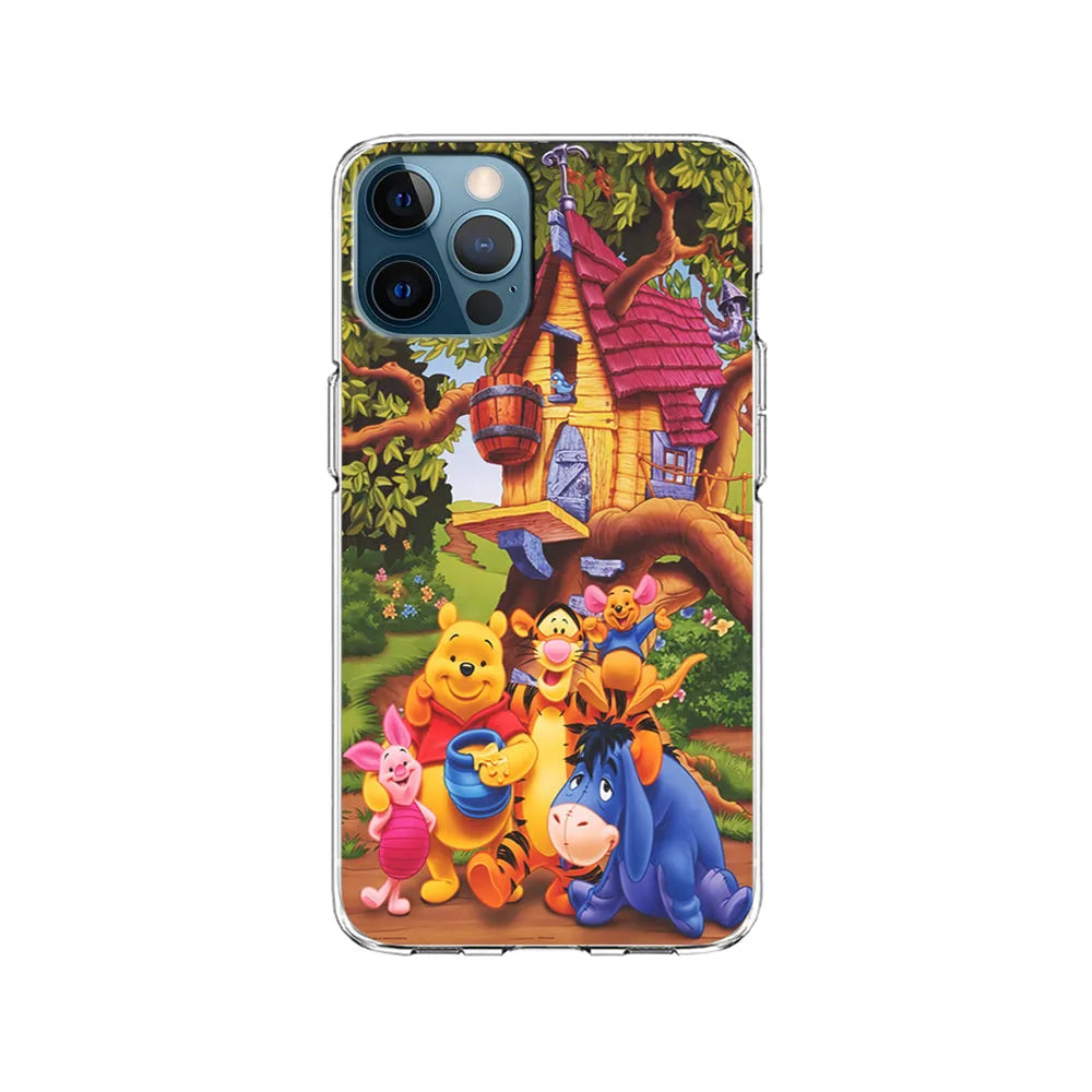 Winnie The Pooh Family Character iPhone 13 Pro Max Case-Clear Soft Case-Xtracase