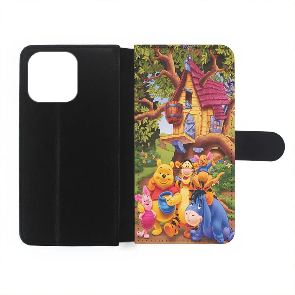 Winnie The Pooh Family Character iPhone 13 Pro Case-Flip Wallet Case-Xtracase