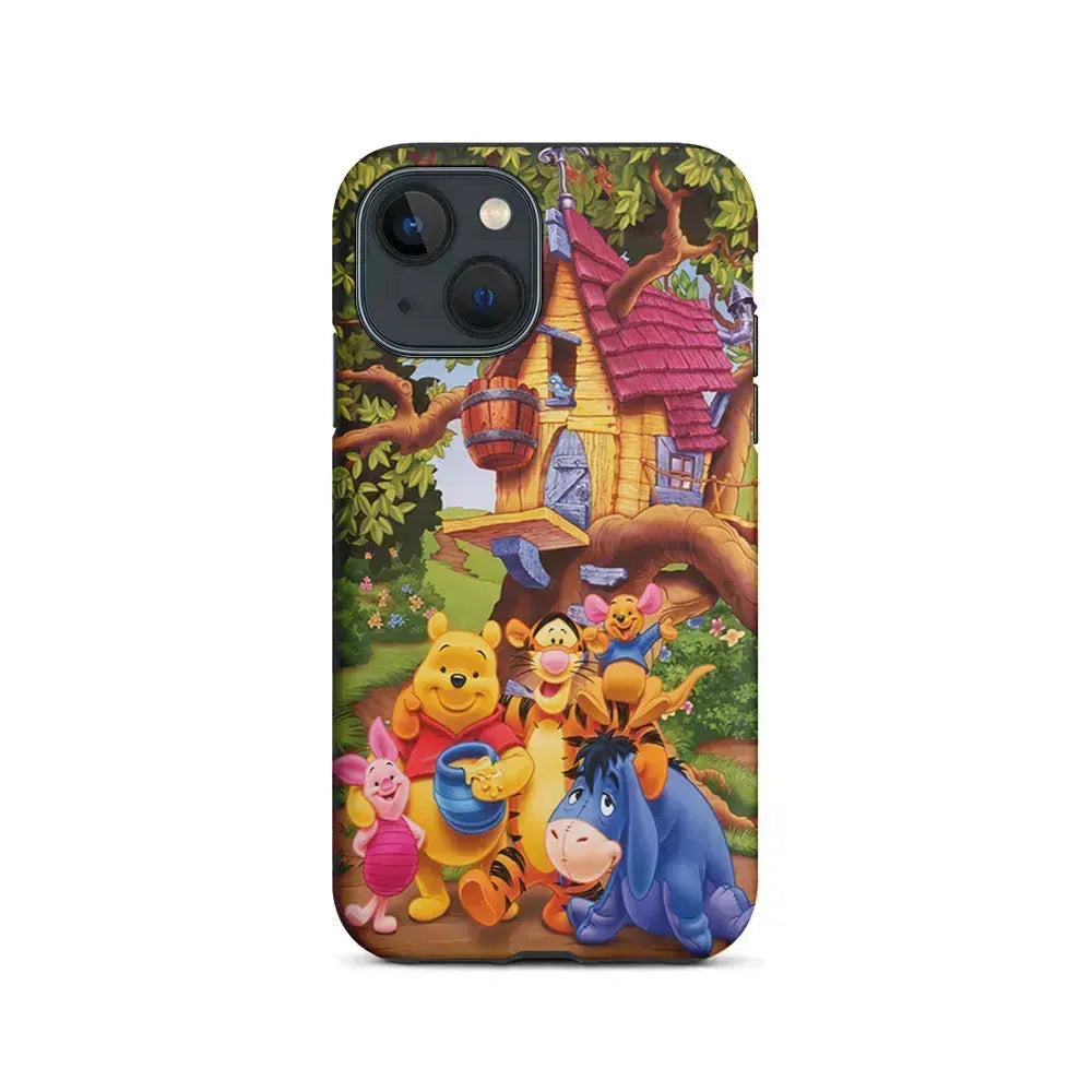 Winnie The Pooh Family Character iPhone 13 Mini Case-2 in 1 Tough Case-Xtracase