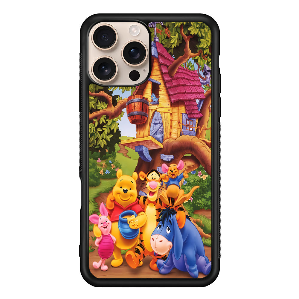 Winnie The Pooh Family Character iPhone 16 Pro Max Case - iPhone 16 Pro Max