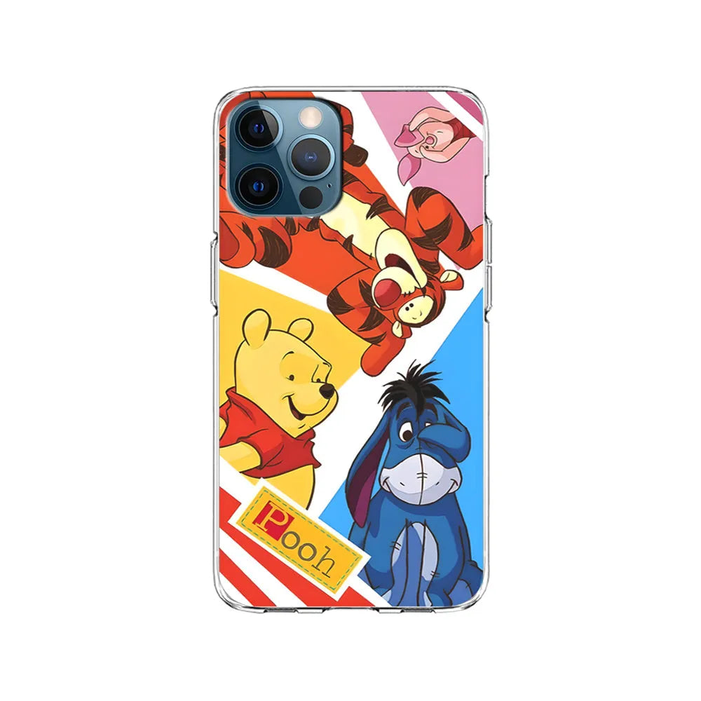 Winnie The Pooh Friends for Life iPhone 13 Pro Case-Clear Soft Case-Xtracase