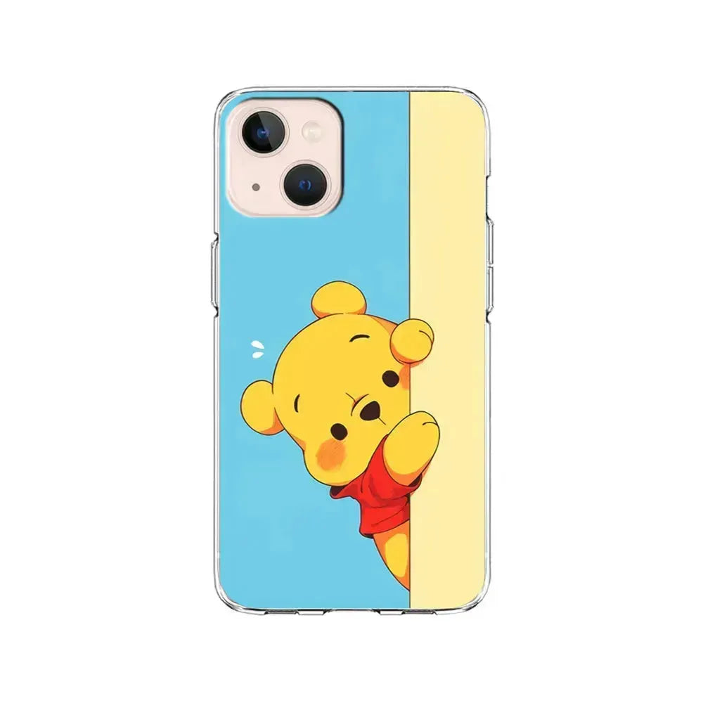 Winnie The Pooh Is Hiding iPhone 13 Mini Case-Clear Soft Case-Xtracase