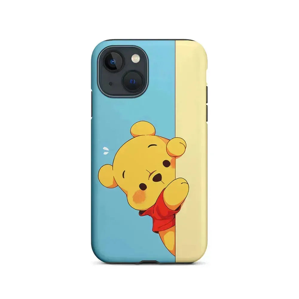 Winnie The Pooh Is Hiding iPhone 13 Mini Case-2 in 1 Tough Case-Xtracase