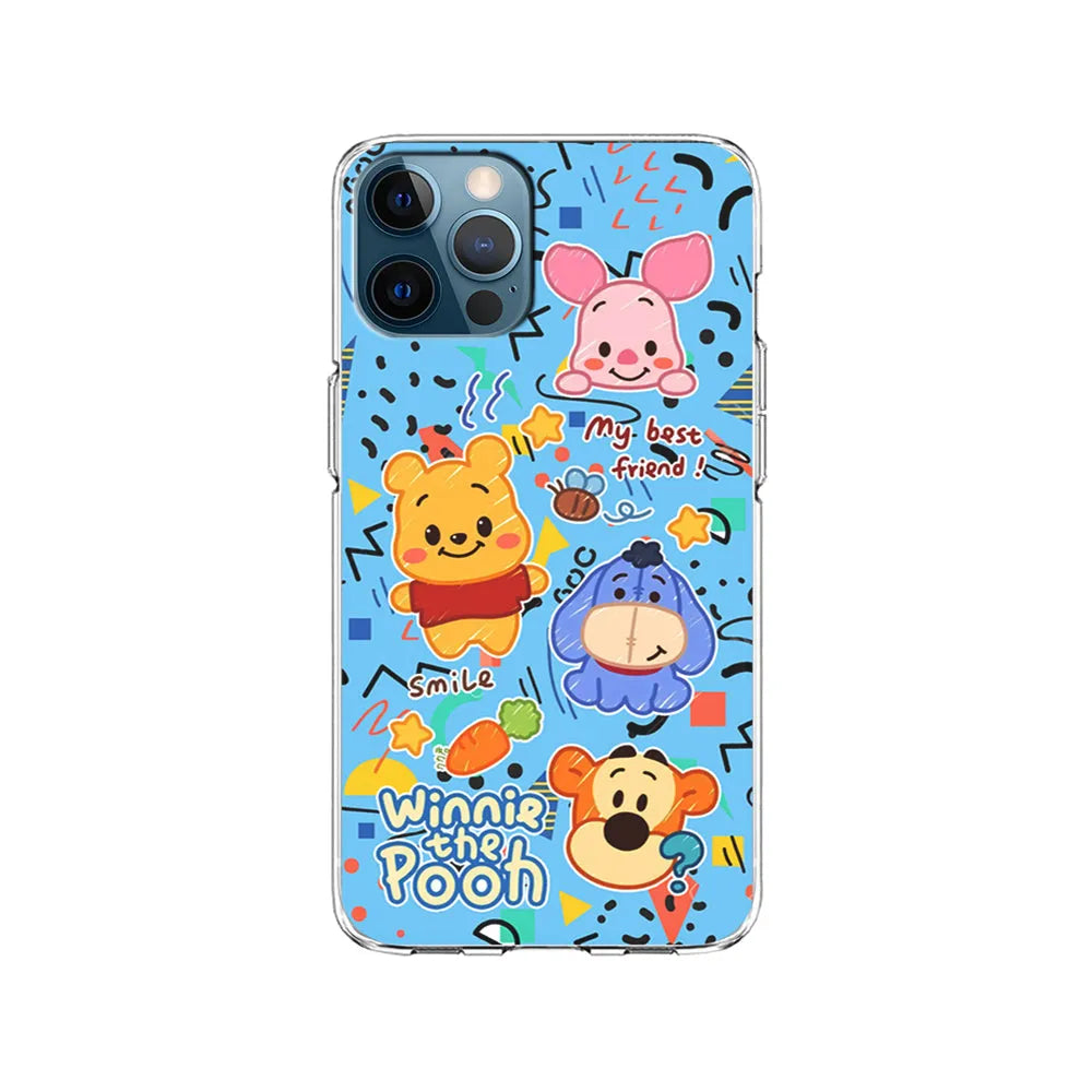 Winnie The Pooh The Best Friend iPhone 13 Pro Case-Clear Soft Case-Xtracase