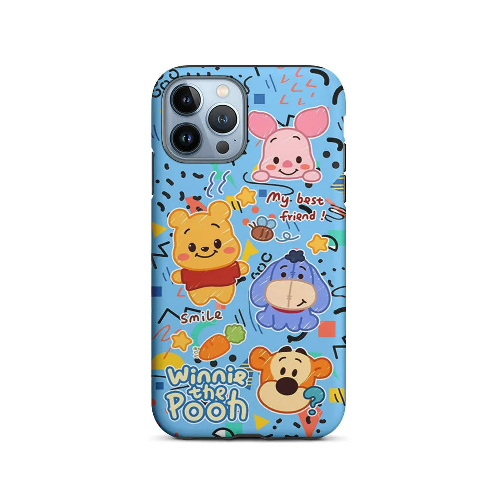 Winnie The Pooh The Best Friend iPhone 13 Pro Case-2 in 1 Tough Case-Xtracase