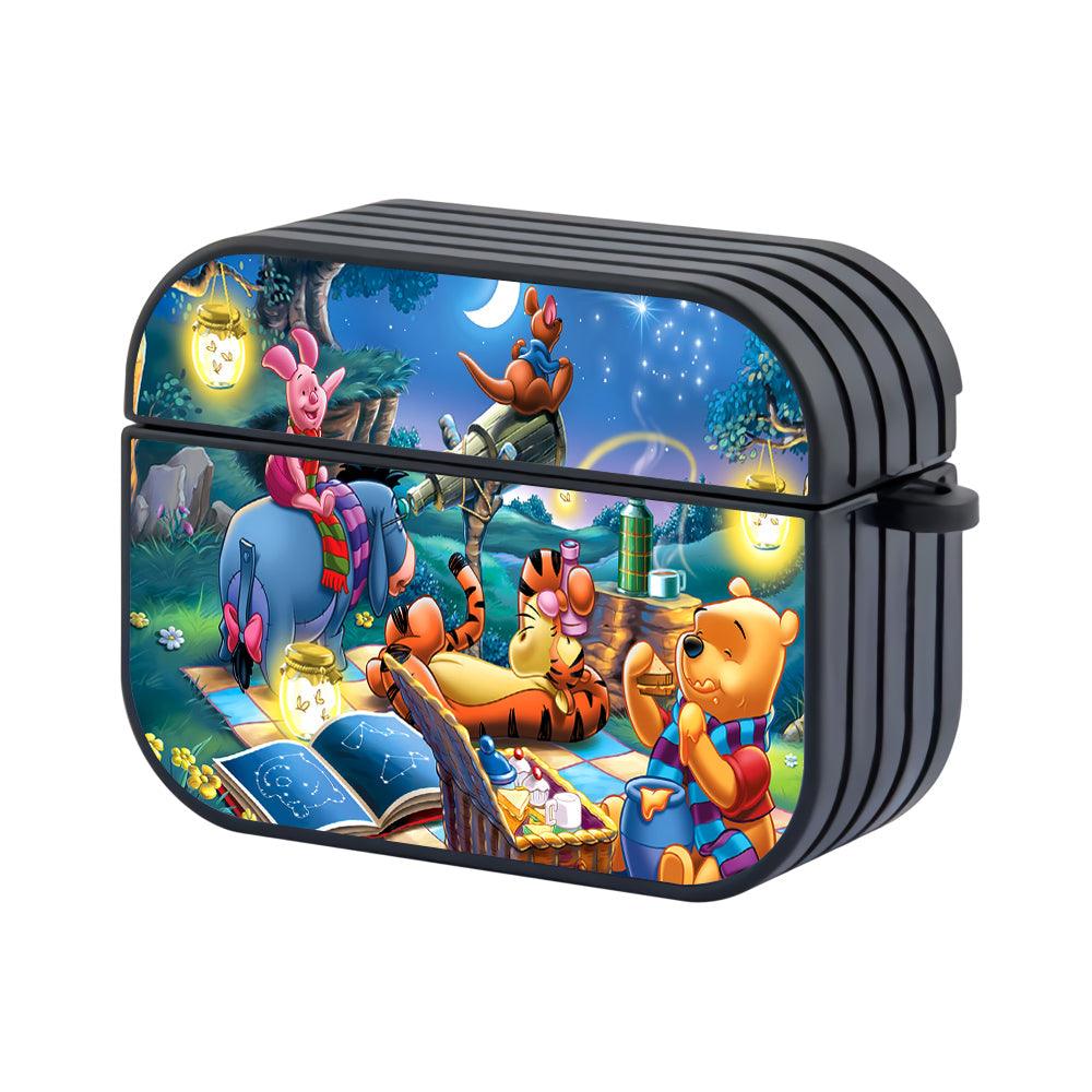 Winnie The Pooh Together in the Starry Night Hard Plastic Case Cover For Apple Airpods Pro 3-Xtracase