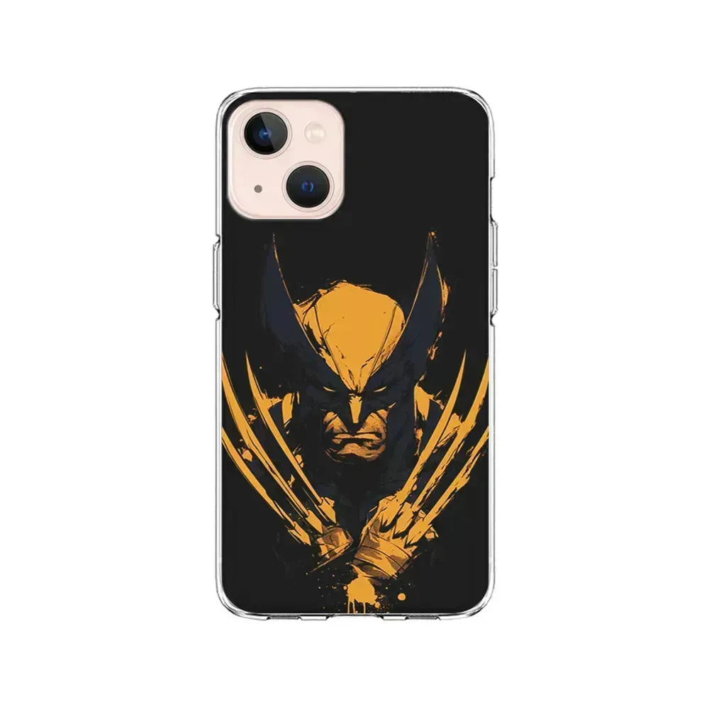 Wolverine Black and Yellow iPhone 13 Mini Case-Clear Soft Case-Xtracase