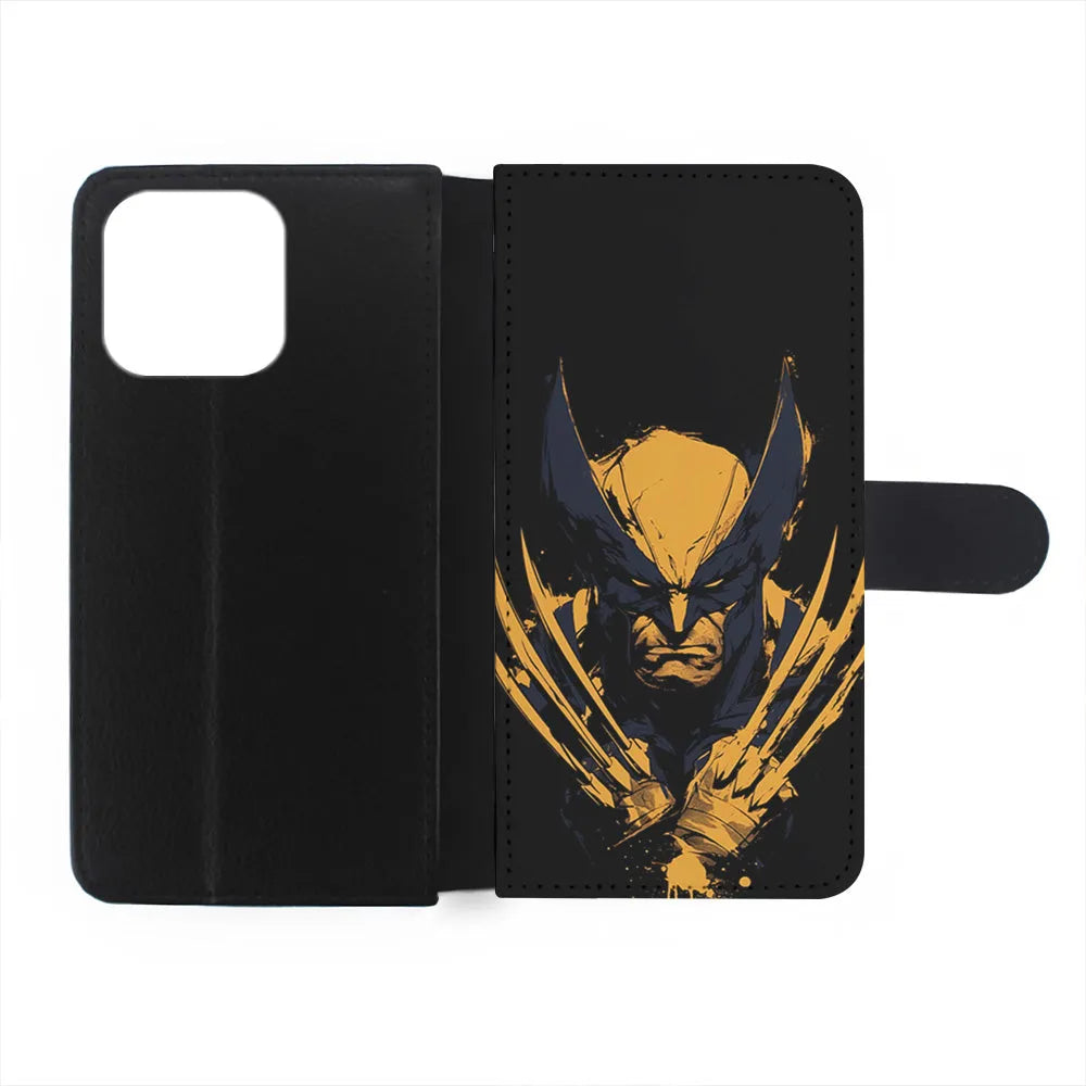 Wolverine Black and Yellow iPhone 13 Pro Case-Flip Wallet Case-Xtracase