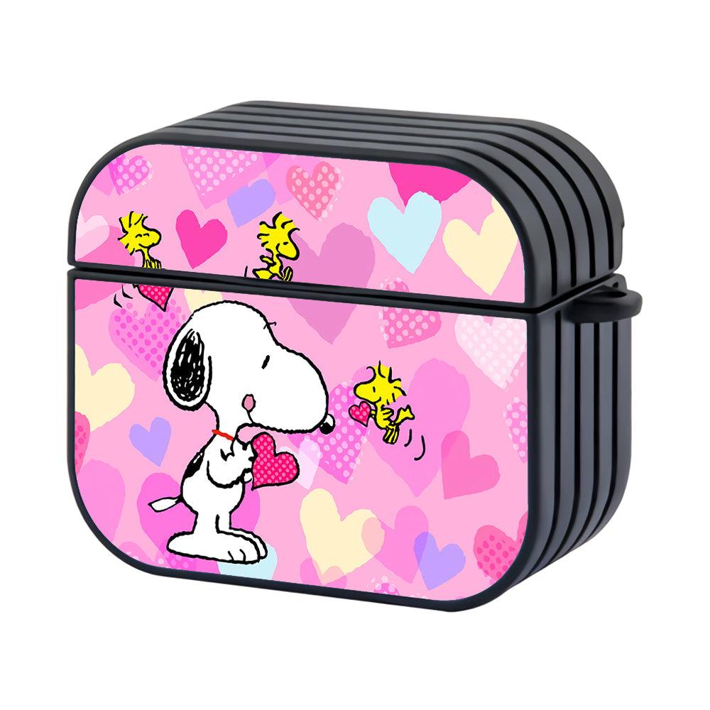 Woodstock Snoopy Valentine Day Hard Plastic Case Cover For Apple Airpods 3-Xtracase