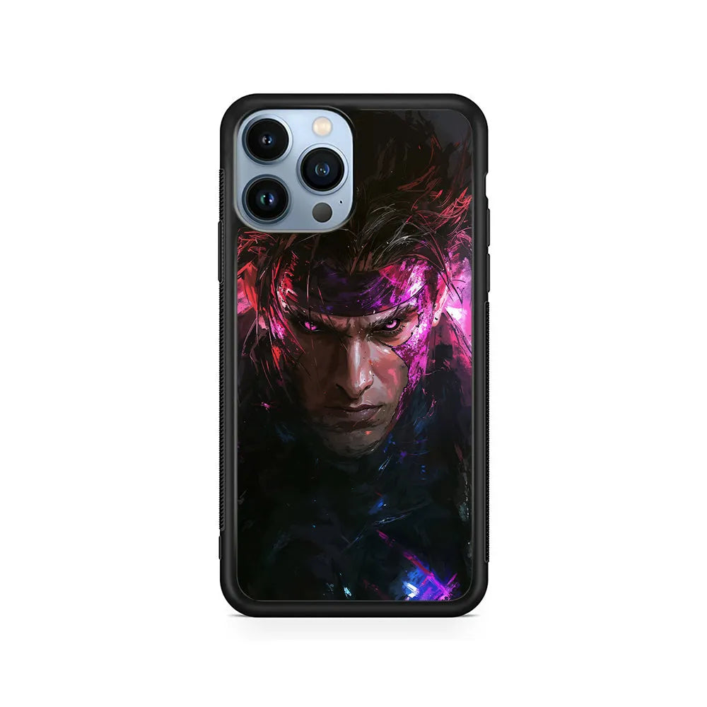 X-Men Gambit Comics iPhone 13 Pro Case-Rubber / Black (2D Case)-Xtracase