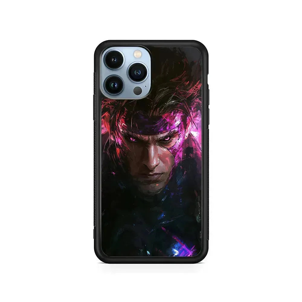X-Men Gambit Comics iPhone 15 Pro Max Case-Rubber / Black (2D Case)-Xtracase