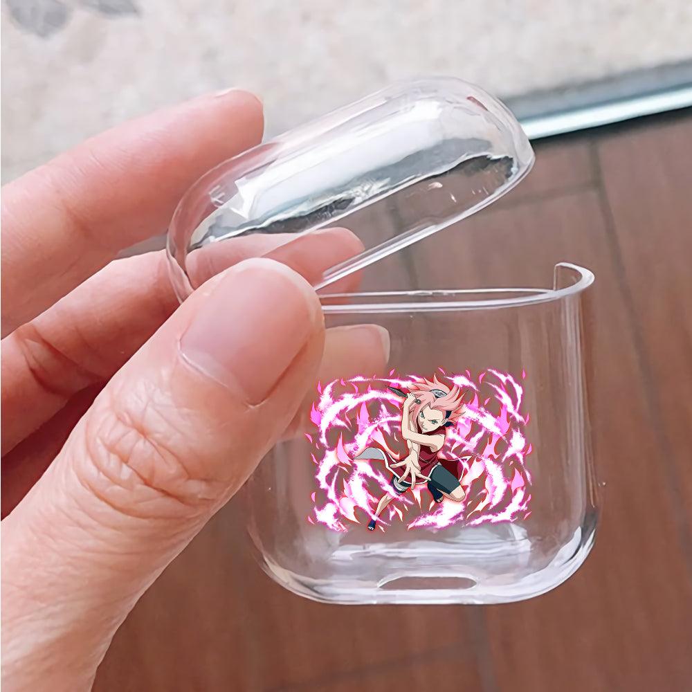 Young Sakura Haruno Protective Clear Case Cover For Apple Airpods-Xtracase