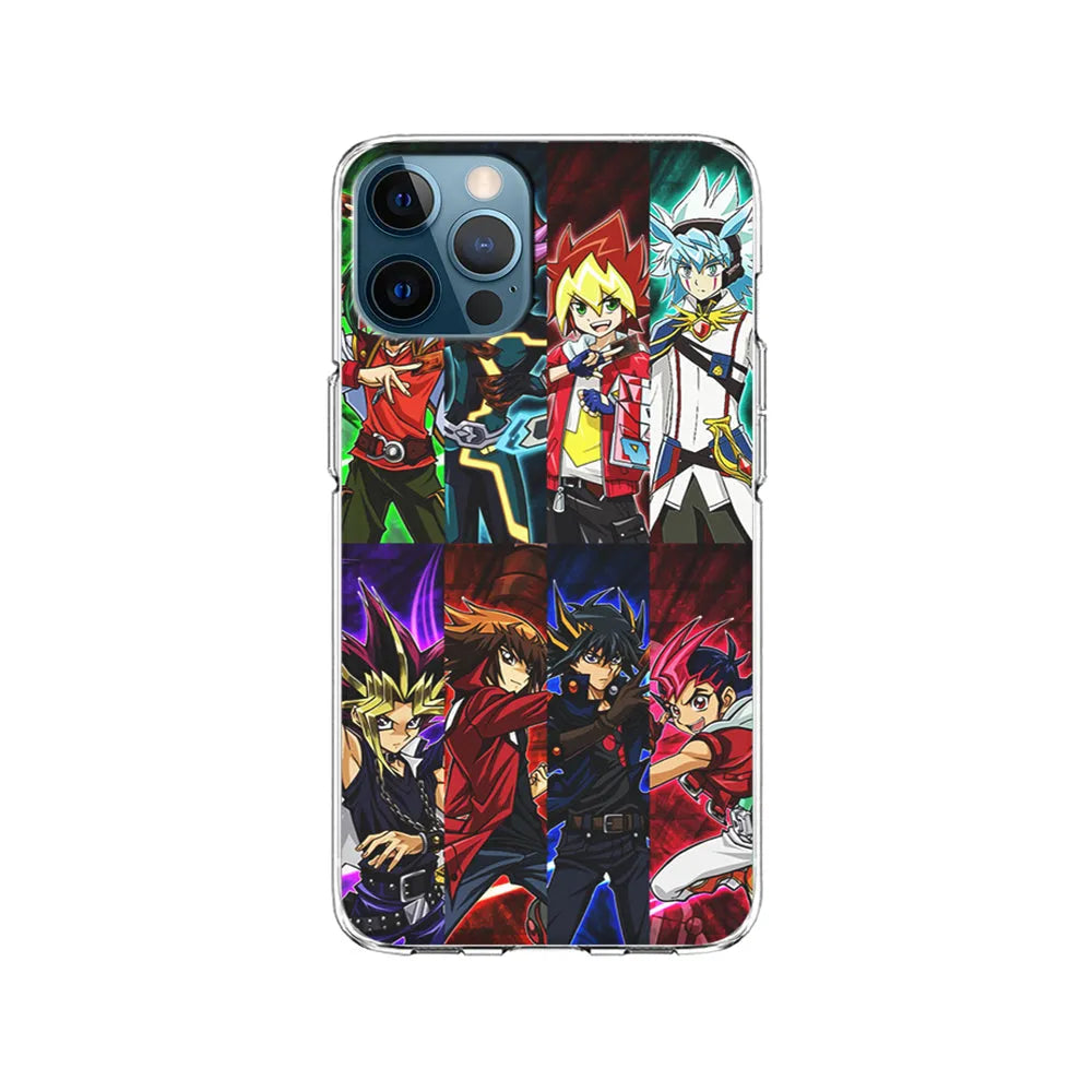 Yu-Gi-Oh All Main Character iPhone 13 Pro Case-Clear Soft Case-Xtracase