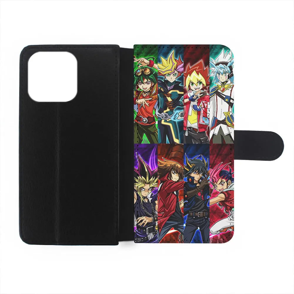 Yu-Gi-Oh All Main Character iPhone 13 Pro Case-Flip Wallet Case-Xtracase